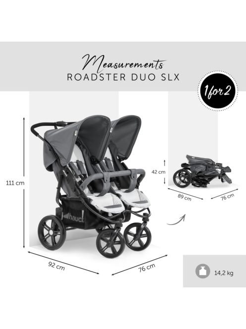 Hauck Roadster Duo SLX ikerbabakocsi, OUTLET termék