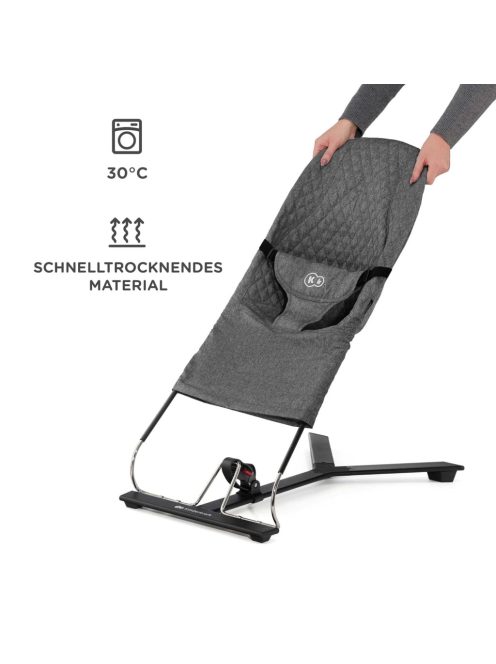 Kinderkraft MIMI pihenőszék 2 játékkal - szürke, OUTLET termék