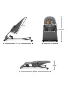 Kinderkraft MIMI pihenőszék 2 játékkal - szürke, OUTLET termék