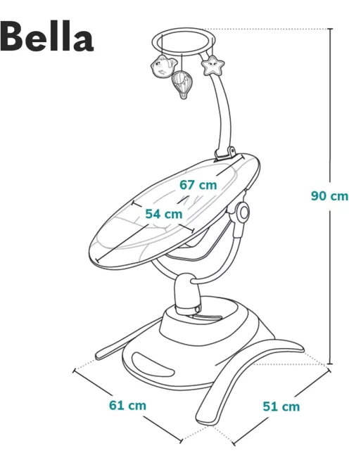 Lionelo Bella 360° elektromos pihenőszék, OUTLET termék