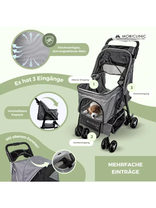 Mobiclinic Pets összecsukható kisállat kocsi, OUTLET termék