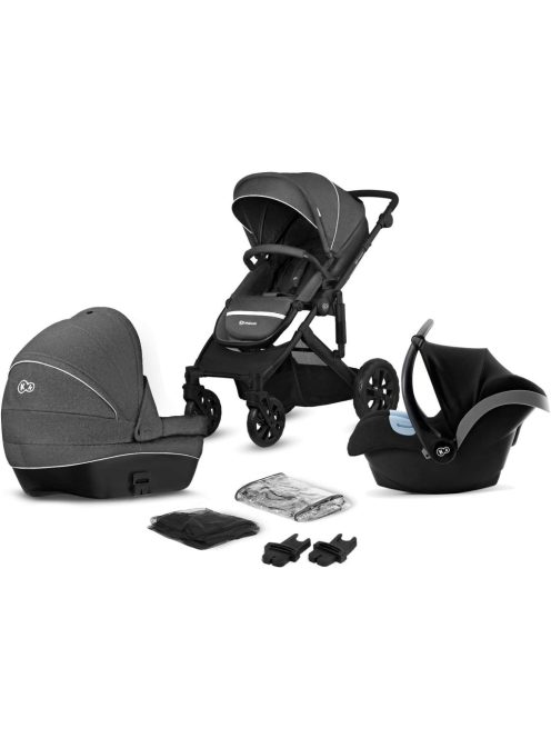 Kinderkraft Prime Lite 3 az 1-ben babakocsi szett Mink hordozóval, OUTLET termék