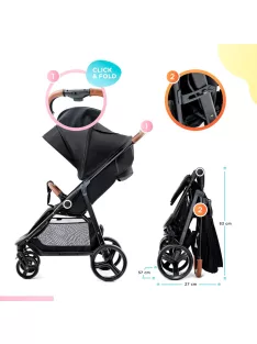 Kinderkraft Grande sportbabakocsi-fekete, OUTLET termék