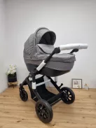 Kinderkraft Prime Lite 3 az 1-ben babakocsi Mink hordozóval-szürke, OUTLET termék