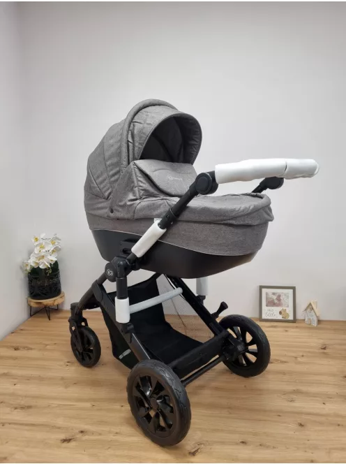 Kinderkraft Prime Lite 3 az 1-ben babakocsi Mink hordozóval-szürke, OUTLET termék