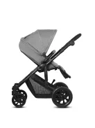 Kinderkraft Prime Lite 3 az 1-ben babakocsi Mink hordozóval-szürke, OUTLET termék