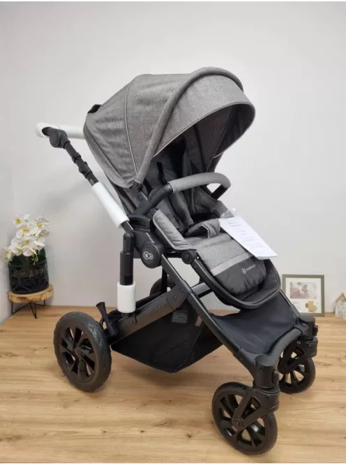 Kinderkraft Prime Lite 3 az 1-ben babakocsi Mink hordozóval-szürke, OUTLET termék