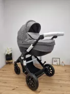 Kinderkraft Prime Lite 3 az 1-ben babakocsi Mink hordozóval-szürke, OUTLET termék