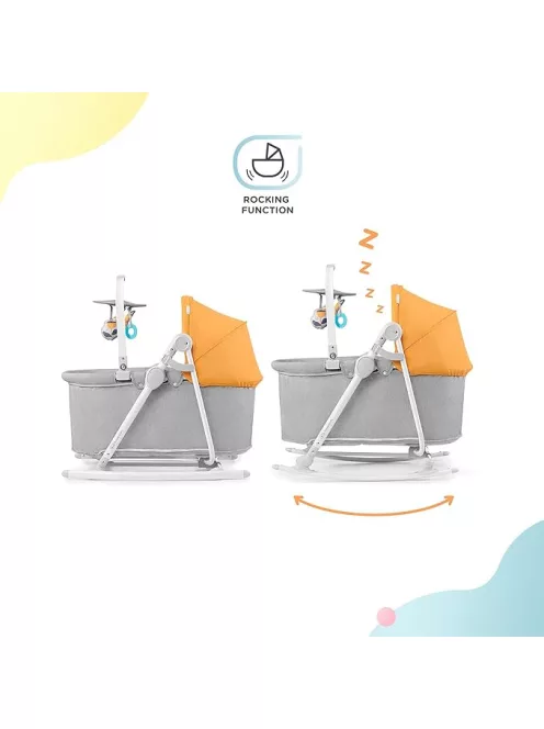 Kinderkraft Nola 5 az 1-ben baba pihenőszék - sárga, OUTLET termék