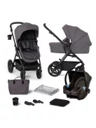 Kinderkraft A-Tour 3 az 1-ben babakocsi szett Mink hordozóval-DarkGrey, OUTLET termék