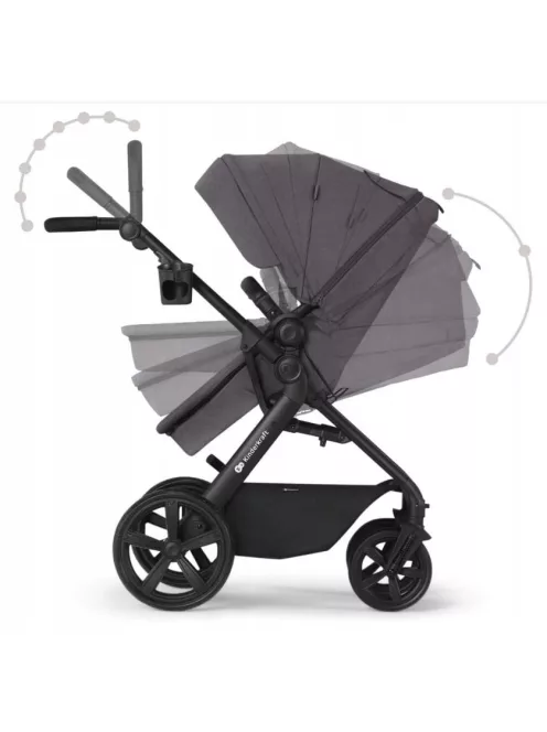 Kinderkraft A-Tour 3 az 1-ben babakocsi szett Mink hordozóval-DarkGrey, OUTLET termék