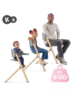 Kinderkraft IGEE etetőszék - fa, OUTLET termék