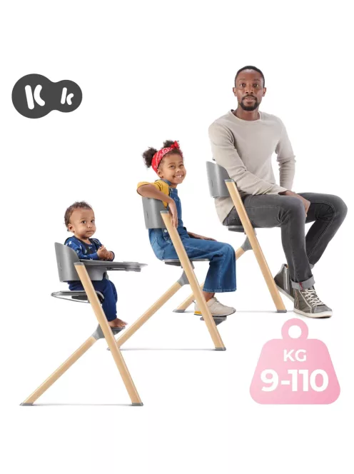 Kinderkraft IGEE etetőszék - fa, OUTLET termék