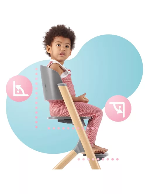 Kinderkraft IGEE etetőszék - fa, OUTLET termék