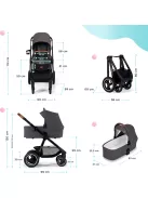 Kinderkraft EVERYDAY 2 az 1-ben babakocsi szett-sötétszürke, OUTLET termék