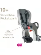 OKBaby 10+ biciklis gyerekülés, szürke-ezüst, OUTLET termék