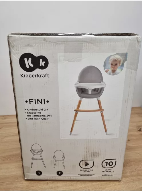 Kinderkraft Fini 2 az 1-ben etetőszék és babaszék, OUTLET termék