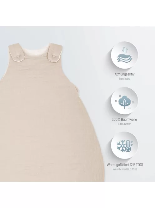 Julius Zöllner bélelt baba hálózsák 50-56méret 2,5 TOG, OUTLET termék