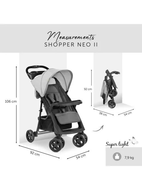 Hauck Shopper Neo II babakocsi 22 kg-ig-Grey. OUTLET termék