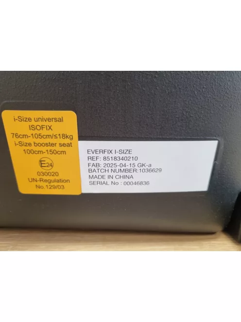 Bebeconfort EverFix I-Size Isofix 76-150cm gyerekülés, OUTLET termék