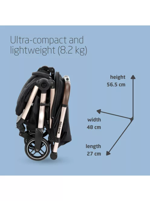 Maxi-Cosi Eva3 kompakt babakocsi Travel System- rosegold/fekete, OUTLET termék
