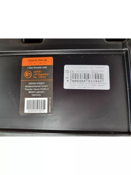 BRITAX RÖMER KIDFIX PRO M Isofix 100-150cm gyerekülés. OUTLET termék