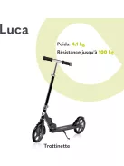 Lionelo Luca roller 100kg-ig-fekete, OUTLET termék