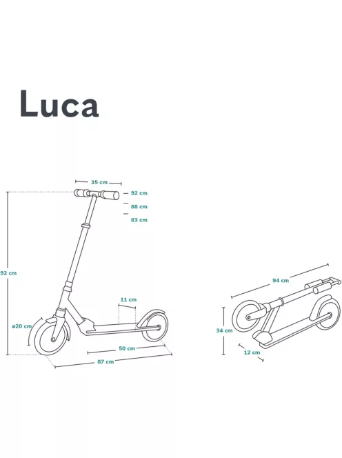 Lionelo Luca roller 100kg-ig-fekete, OUTLET termék