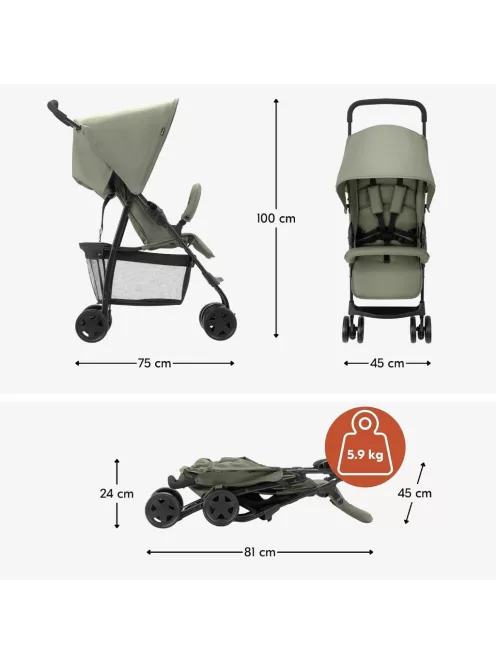 Hauck Buggy Sport, ultra könnyű - mindössze 5,9 kg. OUTLET termék