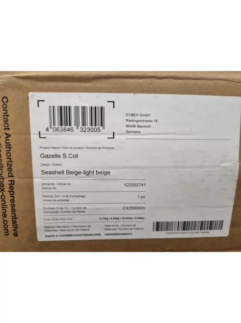  Cybex Gazelle S mózeskosár-Seashell Beige, OUTLET termék