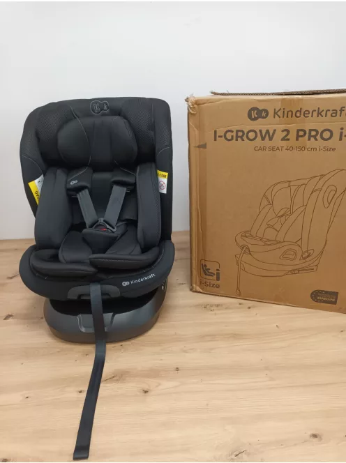 Kinderkraft I-Grow 2 Pro i-Size 40-150cm Isofix 360°gyerekülés-fekete, OUTLET termék