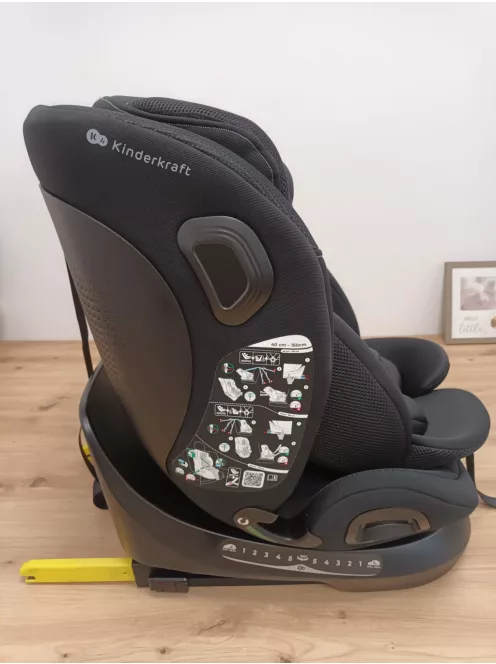 Kinderkraft I-Grow 2 Pro i-Size 40-150cm Isofix 360°gyerekülés-fekete, OUTLET termék