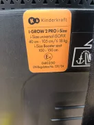 Kinderkraft I-Grow 2 Pro i-Size 40-150cm Isofix 360°gyerekülés-fekete, OUTLET termék