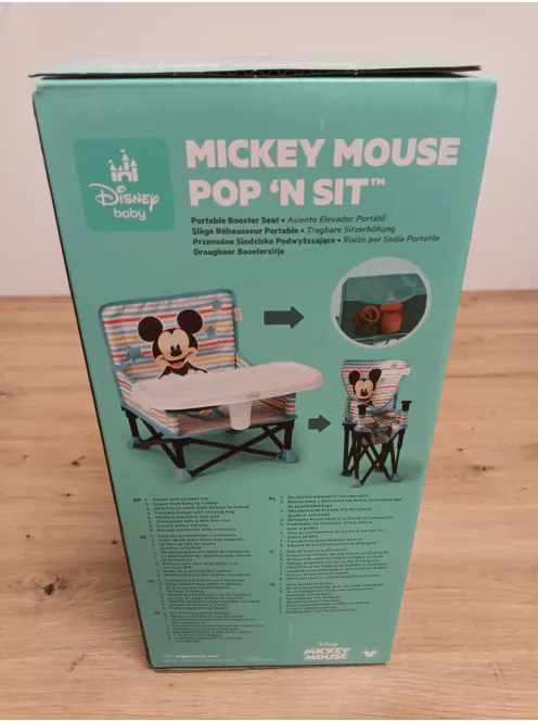 Bright Starts Pop 'N Sit Disney Mickey hordozható etetőszék, OUTLET termék