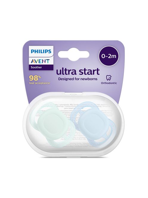 Philips AVENT játszócumi Ultra Start neutral 0-2hó fiús 2db