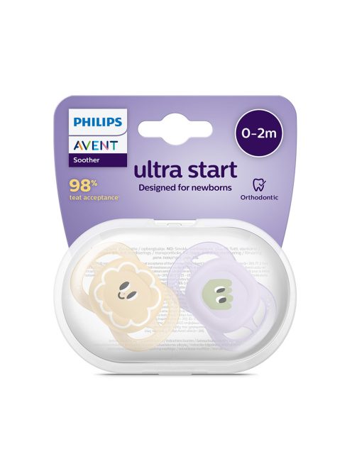Philips AVENT játszócumi Ultra Start mintás 0-2hó lányos 2db