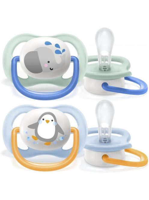 Philips AVENT játszócumi ultra air 0-6hó fiús állatos 2db