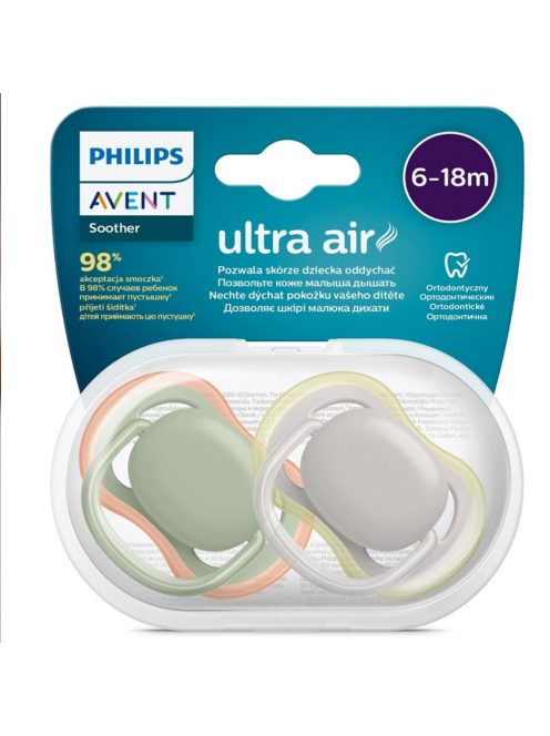 Philips AVENT játszócumi - ultra air 6-18hó neutral 2db