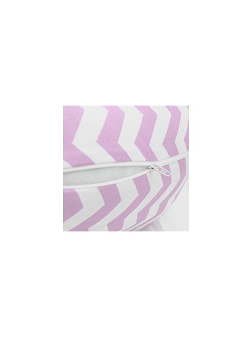 Scamp szoptatós párna univerzális pamut ZigZag Pink White SZPE233