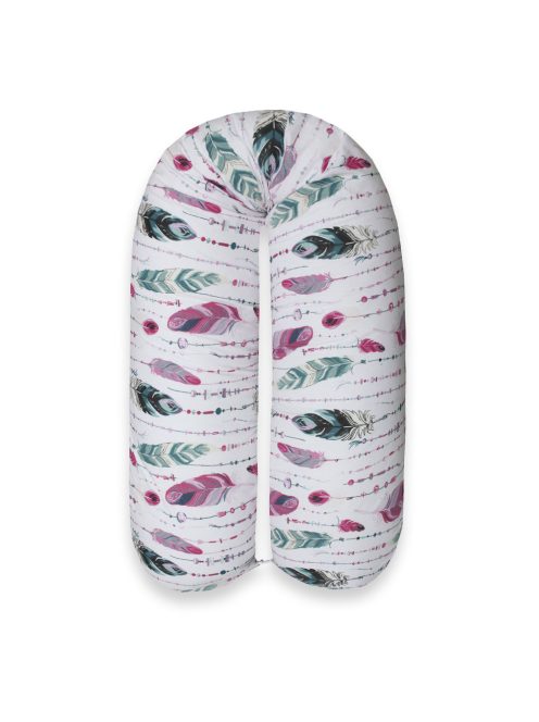 Scamp szoptatós párna univerzális pamut Feather Pink Green SZPE248