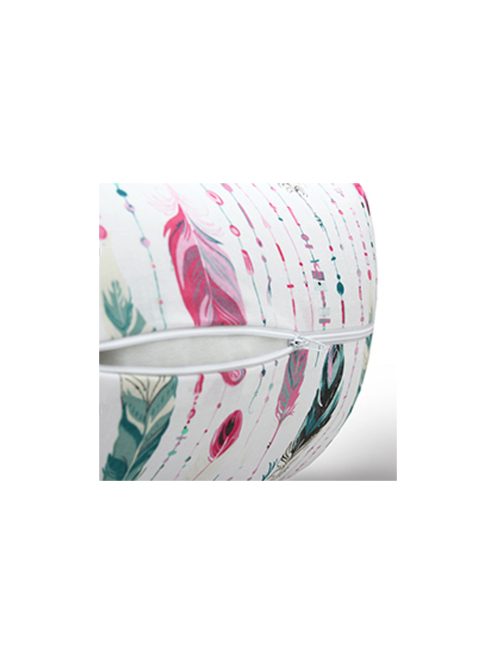 Scamp szoptatós párna univerzális pamut Feather Pink Green SZPE248