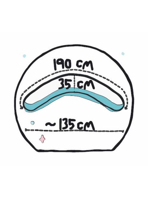 Ceba szoptatós párna multi jersey PHYSIO  Csillag szürke