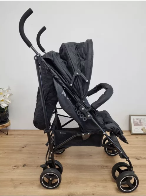 KikkaBoo BEETLE babakocsi, 22 kg-ig, összecsukható, könnyű, kompakt, fekete OUTLET termék