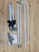 Jané összecsukható ágyrács 140 cm, extra magas, légáteresztő, hordtáskával, szürke OUTLET termék