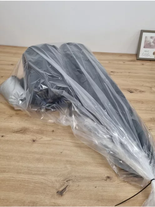 CutieClub nagyméretű, 6 paneles babajáróka  matraccal, nagy, 6 oldalas játszótérrel, UV tetővel és hordtáskával , kültéri használatra (szürke) OUTLET termék