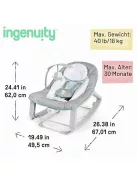 Ingenuity Keep Cozy 3 az 1-ben Grow with me Rocker Weaver rezgésekkel, OUTLET termék