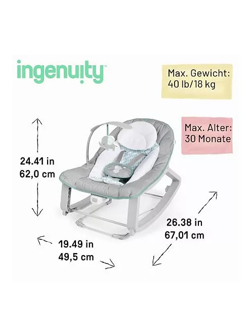 Ingenuity Keep Cozy 3 az 1-ben Grow with me Rocker Weaver rezgésekkel, OUTLET termék