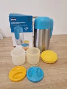 Chicco hőtartó edény, termobögre ételhez, péphez és bébiételhez, 2 tartállyal OUTLET termék