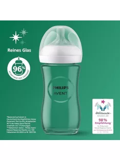   Philips Avent Natural Response üveg cumisüveg 240 ml 2 db-os csomag, 3 hótól SCY933/02, OUTLET termék