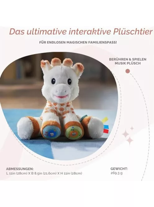 Sophie la Girafe Touch and Play zenélő plüss, OUTLET termék